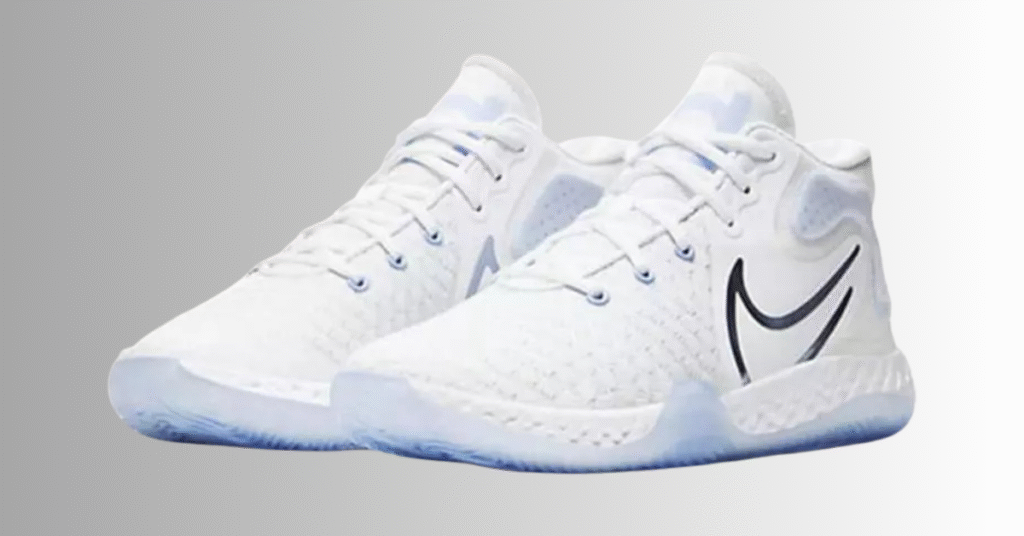 Air Jordan 11 CT8012-114 Royal Blue men’s sneakers with white leather upper, royal blue patent details, and translucent sole, placed against a minimal background.